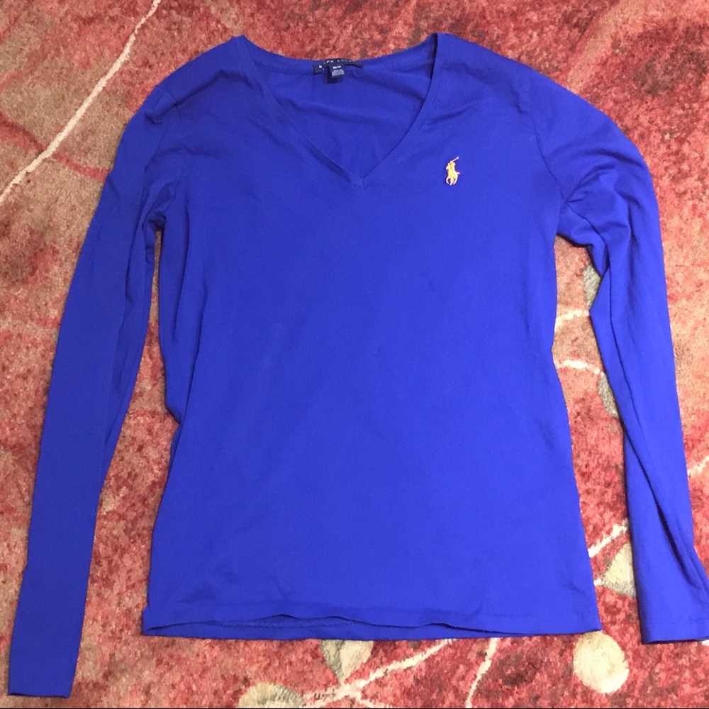 Ralph Lauren 💯% cotton blue crew neck Medium